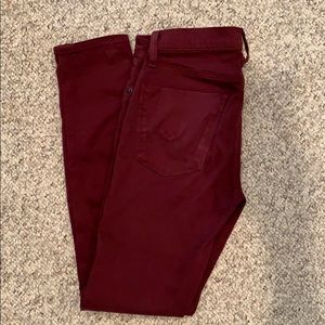 Maroon Hudson Skinny Jeans